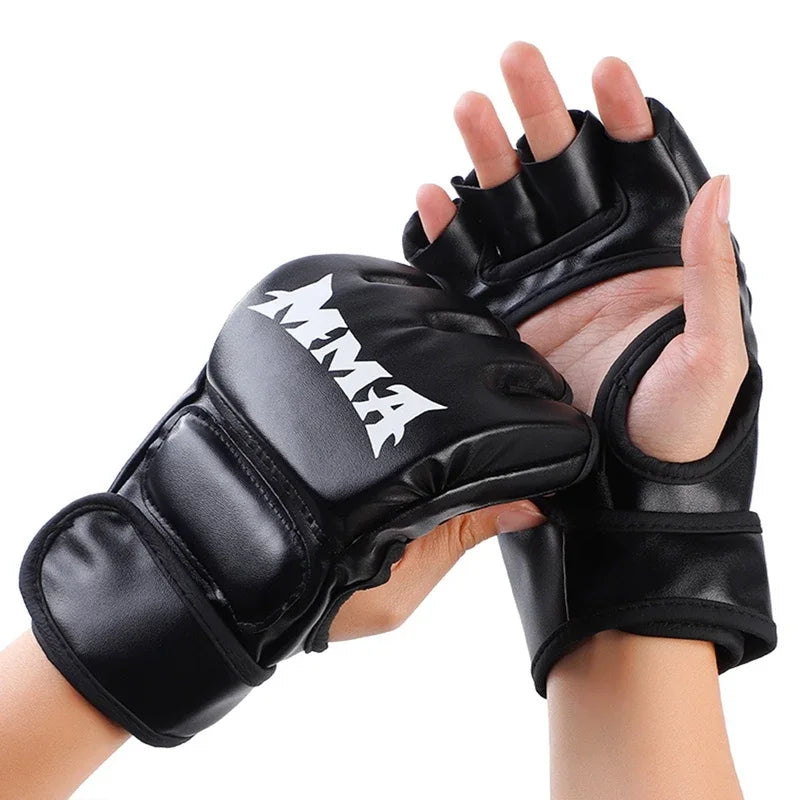 Gants de Boxe MMA Mi-Doigts | Entraînement Pro