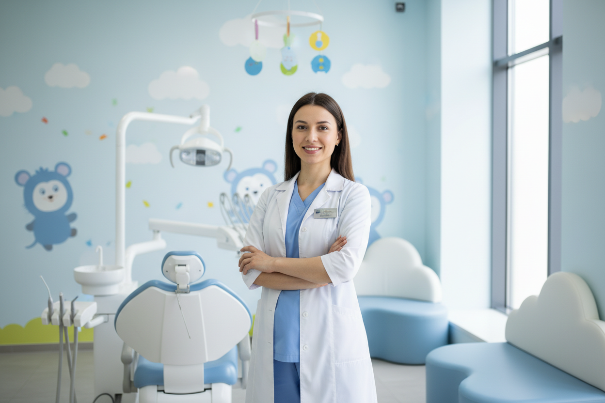 Dentiste pédiatrique - format vertical